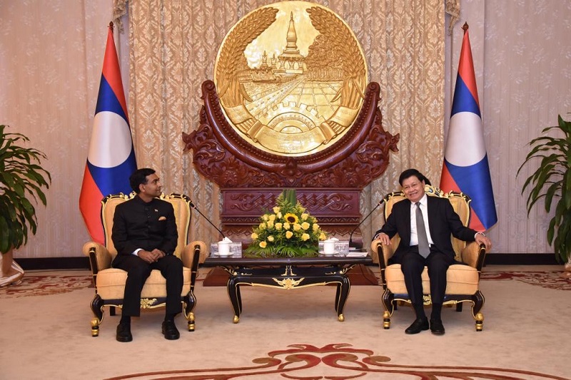 H.E. Mr. Prashant Agrawal, Ambassador of India to Lao PDR, presented credentials to H.E. Mr. Thongloun Sisoulith, President of Lao PDR